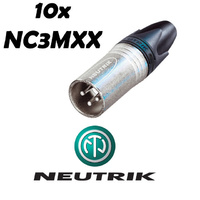 10x Neutrik NC3MXX Male XLR Connector