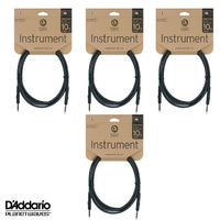 4x Planet Waves Classic 10ft Instrument Guitar Cable Lead Straight Jacks PW-CGT-10