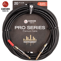 Carson Pro 20 ft Silent Switch Instrument Guitar Cable 6m CSW20SS