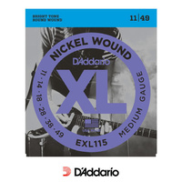 D&#39;addario EXL115 Electric 11-49 Guitar Strings Set Medium Nickle Wound