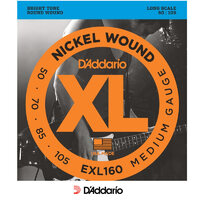 D&#39;Addario EXL160 Nickel Wound Bass Guitar Strings Medium, 50/105 Long Scale