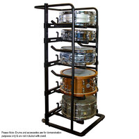On Stage DRS9000 Snare Drum Storage &amp; Display Rack Stores up to 5 Snare Drums