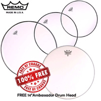 Remo Clear Emperor Fusion Plus Drum Head Pro Pack 10 12 16+14 AMB SNR PP-1860-BE