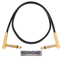 Rockboard Flat Gold Connector Patch 30cm Guitar Cable Space Saving Joiner Lead