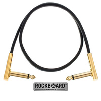 Rockboard Flat Gold Connector Patch 45cm Guitar Cable Space Saving Joiner Lead