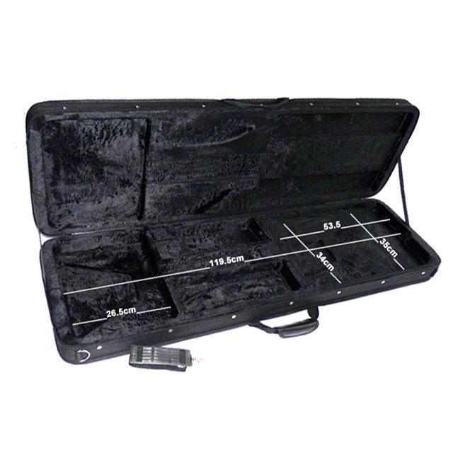 Electric Bass Guitar Hard Case Plush Liined High Density Foam Inner
