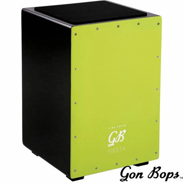 Gon Bops Fiesta Cajon Box Drum Lime Crush Front Plate