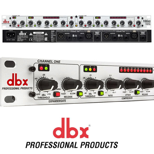 DBX 166XS 2 Channel Professional Compressor Limiter with Gate