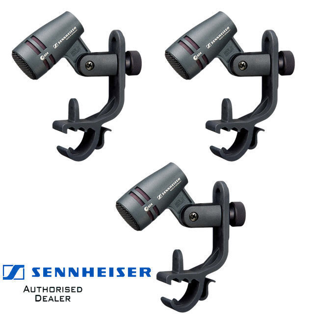 Sennheiser e 604 Microphone with Mic Clip and Pouch 3 Pack 