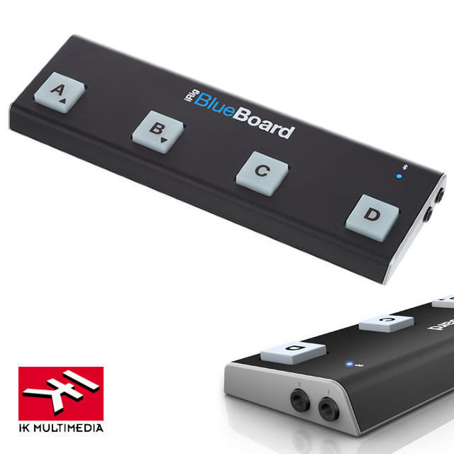 IK Multimedia iRig Blueboard Blue tooth Pedal Board Midi Controller  Wirelessfor iOS and MC