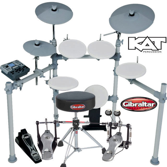 KAT KT2 5 Pce Electronic drum kit Gibraltar 5711DB Double bass drum