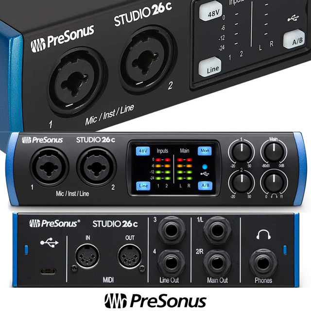 A　x　26C　Presonus　XMAX　interface　Audio　Studio　preamps　with　Class