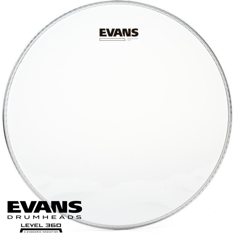 Evans 14 inch Hazy 300 Snare Drum Side 