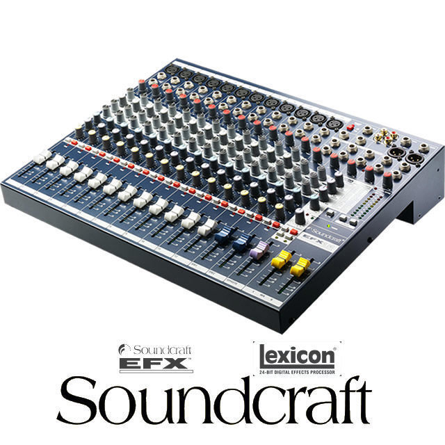 Soundcraft EFX12 12 channel mixer with 2x stereo channel Mixer with Lexicon effects