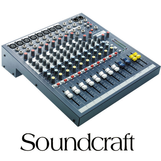 Soundcraft EPM8 8 Channel XLR mixer with 2x Stereo inputs