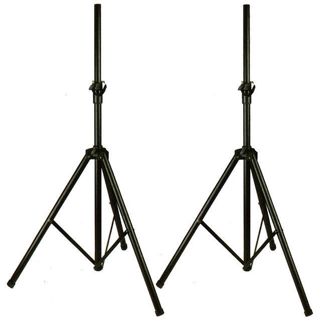 2 X PA Speaker Stands All Metal Heavy Duty Aluminium Tube 60kg Ultimate