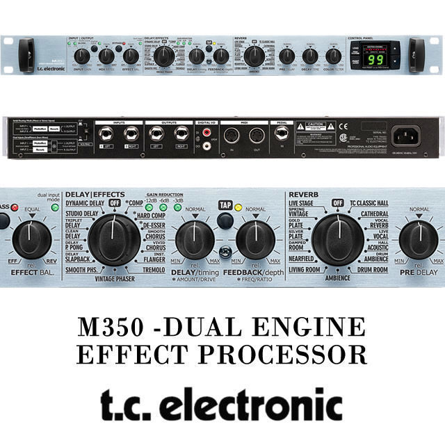 TC Electronic M350 24 Bit dual Engine Delay Reverb Effects Processor