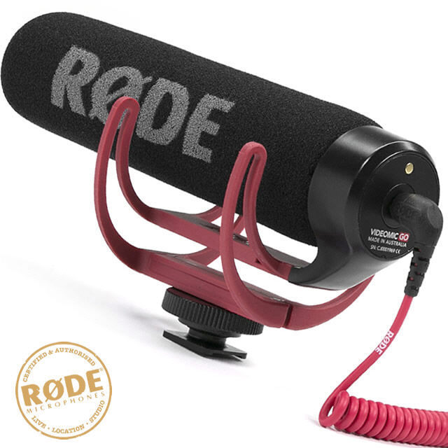 Rode VideoMic Go Light weight Shotgun Camera Video Microphone DSLR