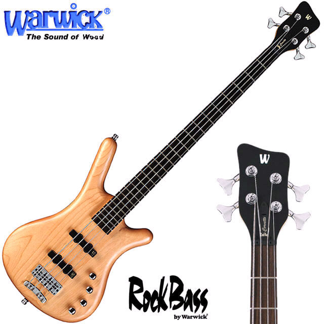 Warwick Rockbass Corvette Satin Natural 4 String Bass Guitar 