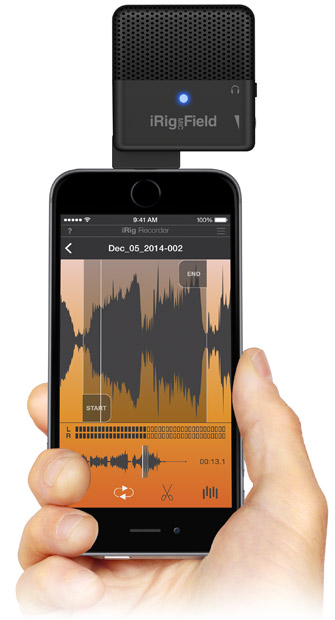 iRig Mic Field audio recording