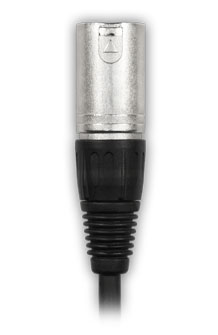 XLR input connector for microphones