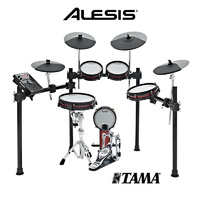 Alesis Crimson II SE 5pce Electronic Drum Kit Inc Tama HP200 Pedal Drumset with Mesh Heads and 3x cymbals