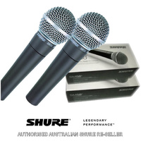 Twin Pack Shure SM58 Dynamic Microphone - Australian Authorised Shure Reseller