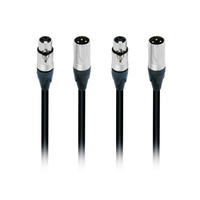 2 X 3m XLR Microphone Cable Mic Lead 2 Year Warranty DP Stage MC21-3 Live Series