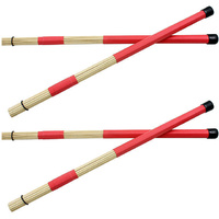 2 x Pairs Drum Brush Sticks Bamboo Rods Hot Rods DP Drums 2 x Pairs DP3