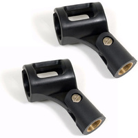 2 X Professional Microphone Clips Flexible Mic Clips 5/8" Brass Thread DP Stage DS22