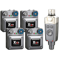 Xvive U4R4 In Ear Monitor System with 4x Receivers 1x Transmitter