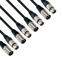 4 X 5m Balanced XLR Microphone Cable Lead  2 Year Warranty MIC145