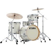 Tama Superstar Classic 4 Pce Maple Drum Kit Shell Set Gloss Vintage White Sparkle CK48S VWS