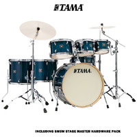 Tama Superstar Classic 7pce Maple Drum kit Gloss Sapphire Lacebark inc hardware CL72PGHP