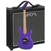 Kramer Baretta Special Maple Fretboard Purple KPBSPRCT1 and Aroma AG-30 30W Amp Bundle