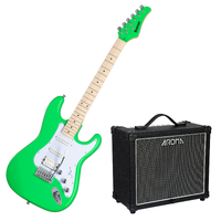 Kramer Focus Vt211S Neon Green Guitar and Aroma AG-30 30W Amp Bundle