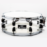 DP Drums Diamond Acrylic 13" x 7" Snare Drum Seamless Shells Remo Heads