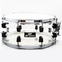 DP Drums Diamond Acrylic 14" x 6.5" Snare Drum Seamless Shells Remo Heads