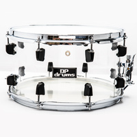 DP Drums Diamond Acrylic 14" x 8" Snare Drum Seamless Shells Remo Heads