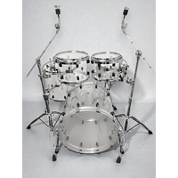 DP Drums Diamond Acrylic 5 Piece Drum Shell Set Seamless Shells Remo Heads