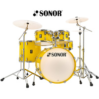 Sonor AQ1 Birch 5 Piece Stage Lite Yellow Lacquer Drum kit set inc 2000 Hware