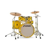 Sonor AQ1 Studio 5 Piece Drum Kit w/2000 Series Hardware Birch Shells Lite Yellow Lacquer