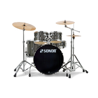 Sonor AQX Studio 5 Piece Drum Kit w/Hardware B8 Cymbals Black Midnight Sparkle