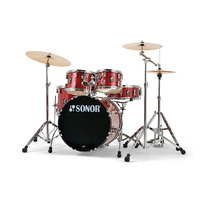 Sonor AQX Studio 5 Piece Drum Kit w/Hardware B8 Cymbals Red Moon Sparkle