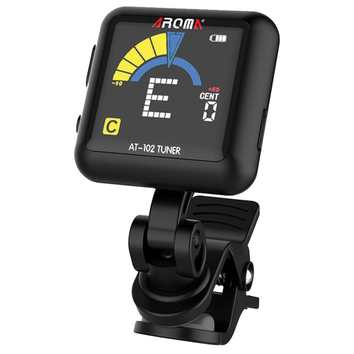 Aroma AT102BK  Rechargeable Chromatic Clip-on Tuner Black