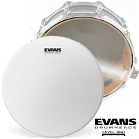 Evans 14 inch Power Centre Brush Reverse Dot + Hazy 300 Bottom Snare Service Pack Skins Level 360 B14G1RD-H30