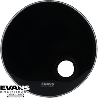 Evans Remad 22" Emad  Front Bass Drum Skin Head Resonant Black