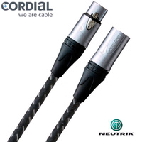 Cordial 10m Braided Vintage XLR-XLR Microphone Lead Neutrik Loaded CXM10-FM-VINT