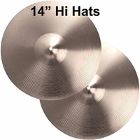 14" Hi Hats Cymbals DP Drums 14" Hi Hats