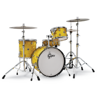 Gretsch Catalina Club Jazz 4 Piece Drum Kit Shell Pack Yellow Satin Flame CT1-J484-YSF